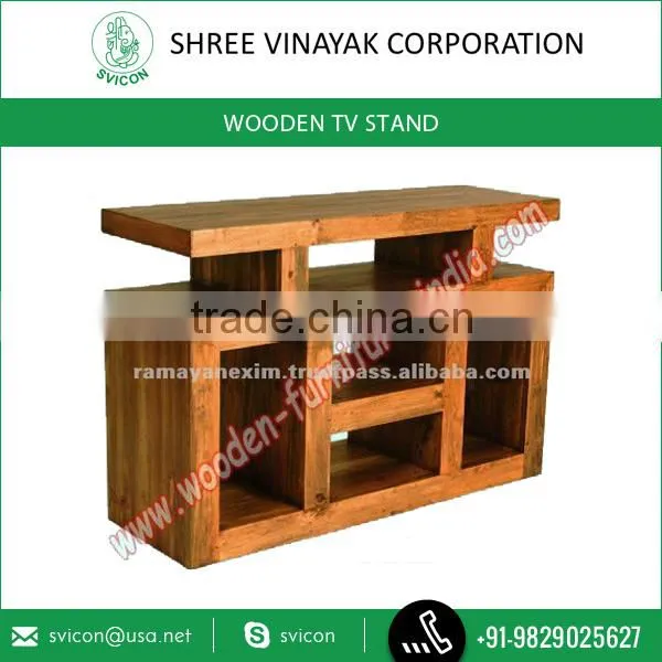 Classic Style Wooden TV/DVD/VCD Stand with Multiple Sections