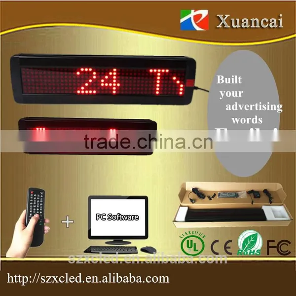 P7.62-7x40(5.3x31cm Lighting Area) Wireless Advertising Led Display Programming Running Small Led Displays Quality Choice Most Popu photo-4