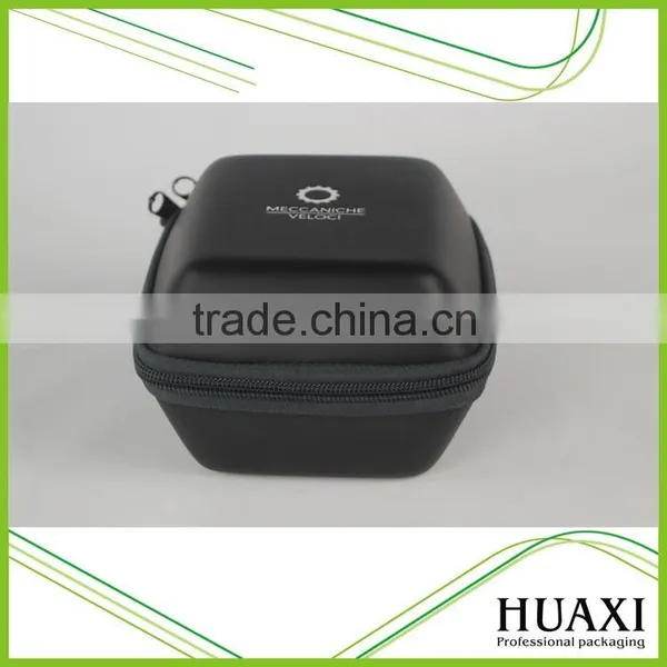 Custom Made Black PVC Watch Case Traveling Watch Box With Zipper photo-2