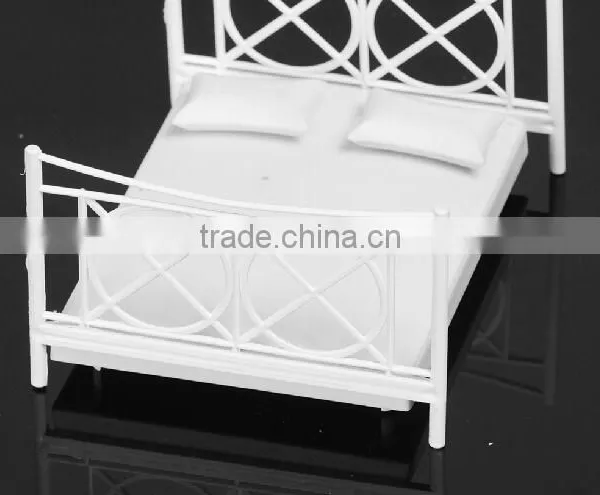Building Model Materials, Model Bedroom Furniture, Architectural Plastic Model Bed for Scale 1/20 photo-2