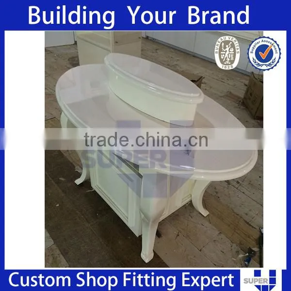 High Quality Cake Shape Wooden Cake Display Counter photo-2