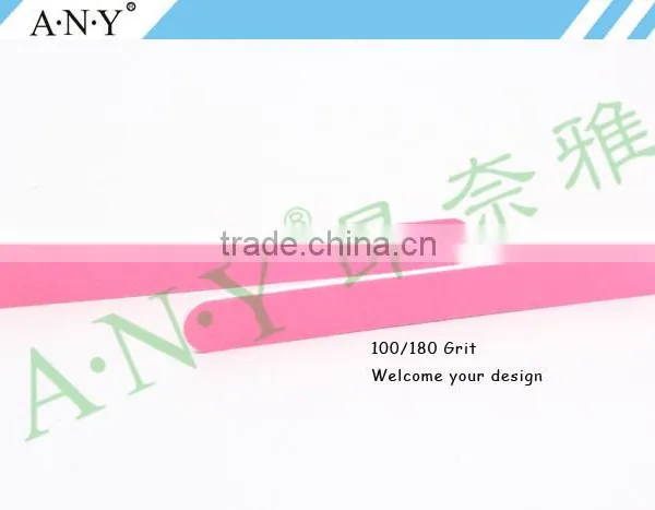 Nail Care Shaping and Polishing Tool PP Board Pink Hot Sale Nail File 100/180 Grit photo-3