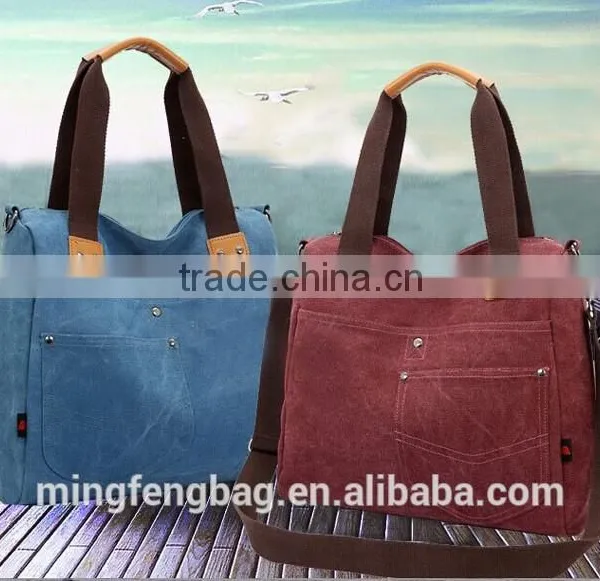 2015 New Fashionable Tote Canvas Woman Lady Bag photo-2