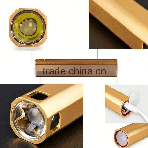 POPPAS 6617 High Quality 2600mah Portable Mini Multi-fonction Led Torch With USB Chager photo-4
