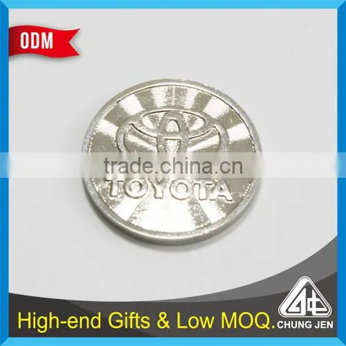China Supplier Metal Cut Out Embossed Shopping Cart Euro Trolley Coin photo-5