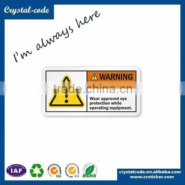 Self Adhesive Alarm Warning Sticker Label photo-3
