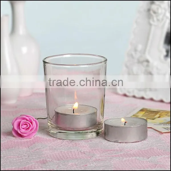 Clear Glass Candle Holder
