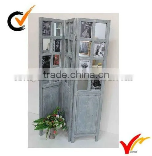 Countryside Shabby Chic Wood Screen Doors With Picture Frames