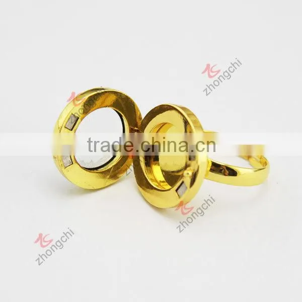20MM Gold Jewelry Set Locket Ring photo-3