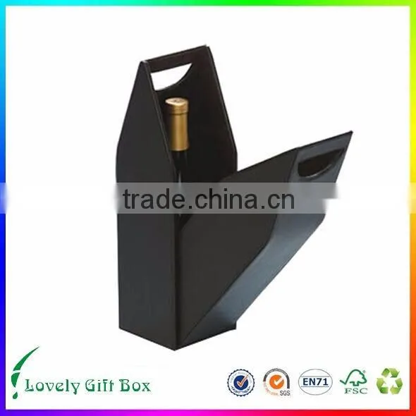 Design Cheap Custom Printed Cardboard Black Box Wine Coupon photo-2
