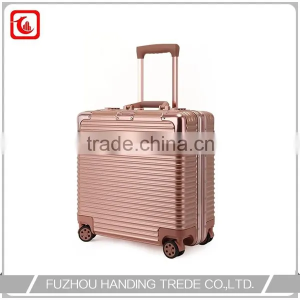 Aluminum Flight Trolley Pilot Case , Luggage Eminent Trolley Case