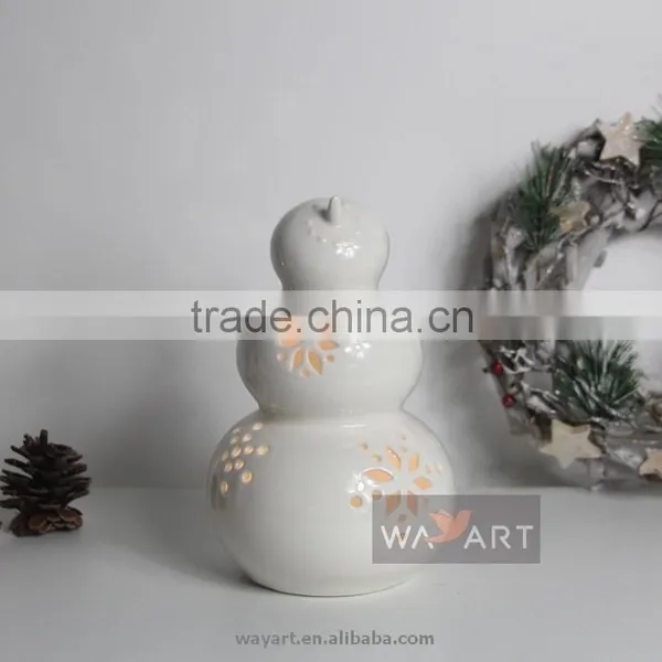 Ceramic Snowman Family for Christmas Decoration photo-3