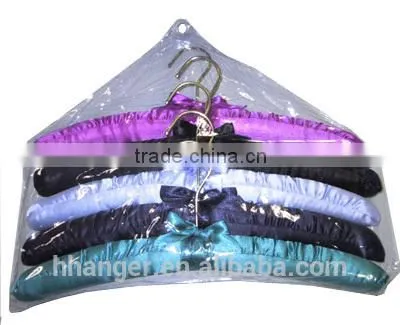 Padded Satin Clothes Hanger for Suit, Shirt, Gray Colour photo-2