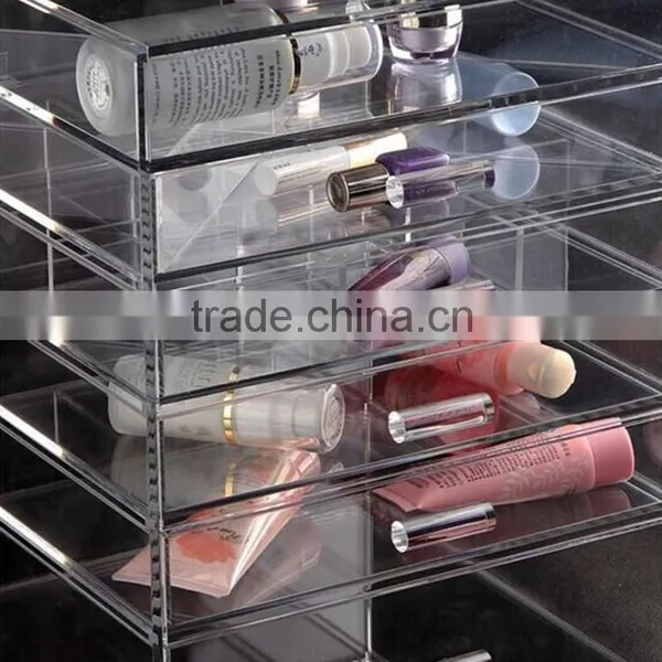 High Transparent Customized 6 Tiers Clear Acrylic Makeup Cosmetic Display Maufacturer photo-2