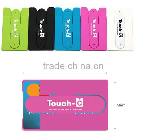 2016 New Design Factory Supply 3m Sticky Silicone Slap Mobile Phone Card Holder Stand photo-2
