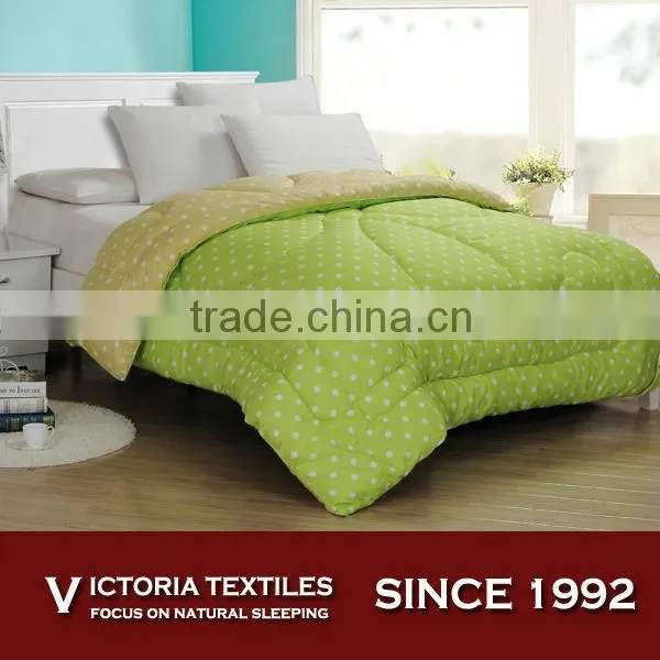 Circle Green Background Fiber Filling Queen King Quilts