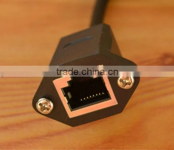 rj45 socket screw Panel Mount cable for enclosure bracket use