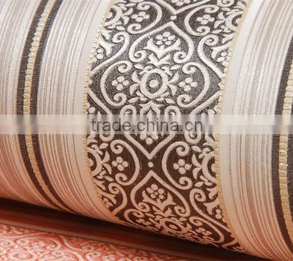 Modern Brief Style Living Walls Deep Embossing Wallpaper photo-4