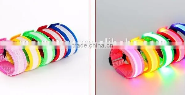 Wholesale High Quality Colorful Fashion Customized Nylon LED Flash Wristband photo-6