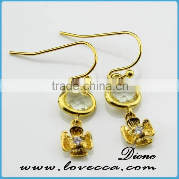 Egg Pink Color Crystal Rhinestone Teardrop Earring Jewelry for Women Simple Gold Earring Designs for Women photo-6