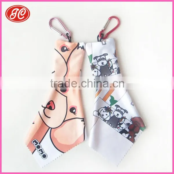 New Design Digital Printing Microfiber Mobile Phone Clean Cloth Key Chain photo-5