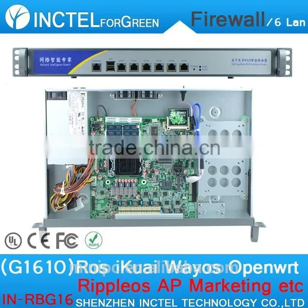 ROS 6 Gigabit Flow Control Wireless Mikrotik With G1610 CPU 1000M 6 82574l Model Number IN-RBG16 Mini CNC Router photo-3