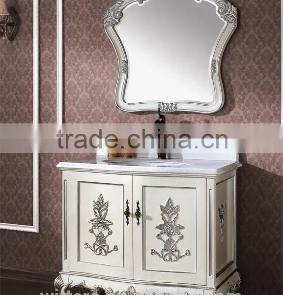 New White Oak Solid Wood Free Standing Modern Bathroom Vanity Cabinet WTS243 photo-4