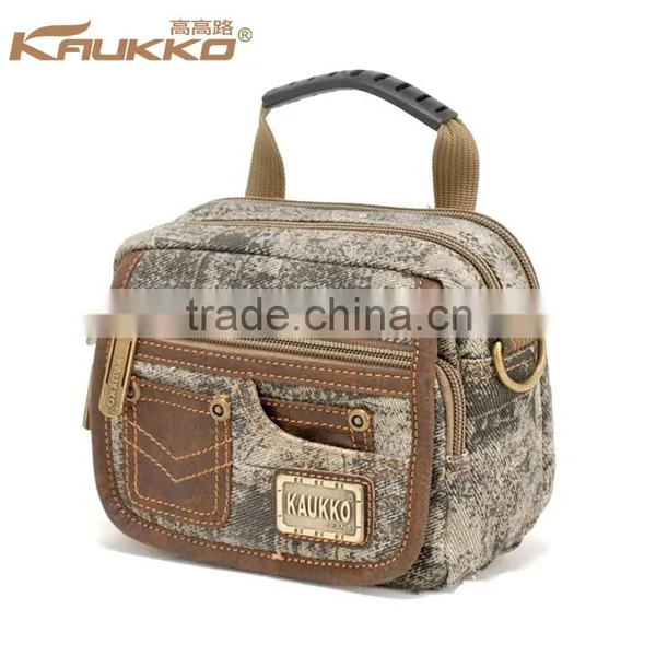 High Density Cotton Canvas Bag Boy Cycling Waist Bag for Men photo-2