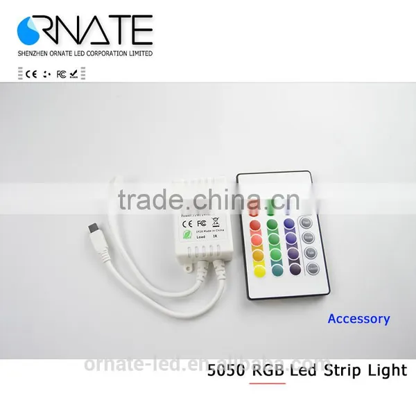 12V 24V SMD 5050 RGB LED Strip Light Waterproof IP65 RGB LED Strip 44key Controller photo-2