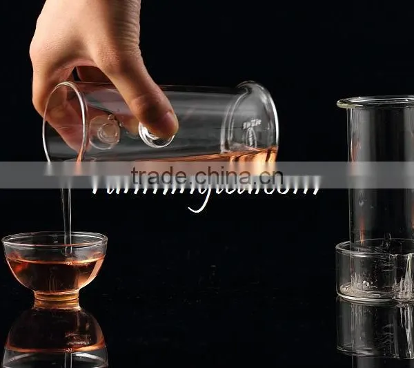 Borocilicate Tall Glass Black Tea Maker With Two Round Handles&Glass Filter photo-2