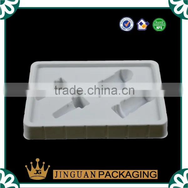 White Flocking PVC Plastic Cosmetic Tray photo-4