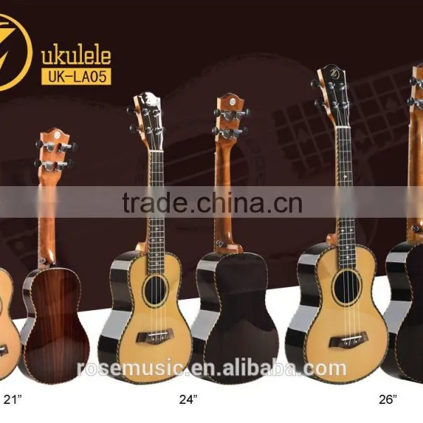 Solid Spruce+ Rosewood Tenor Ukulele of High Quality From China Factory(UK-LA05-26)