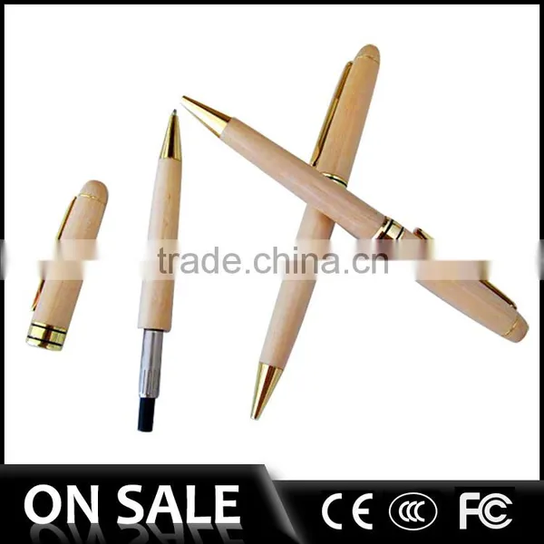 Click Action Writing Instruments Wood Bamboos Pole Promotional Pen