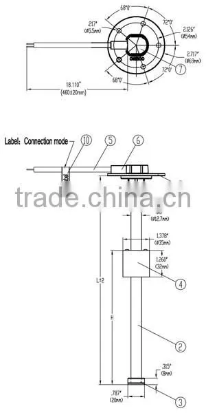 MR-MS5-260 Customized Stainless Steel Material Tank Float Gauge photo-2