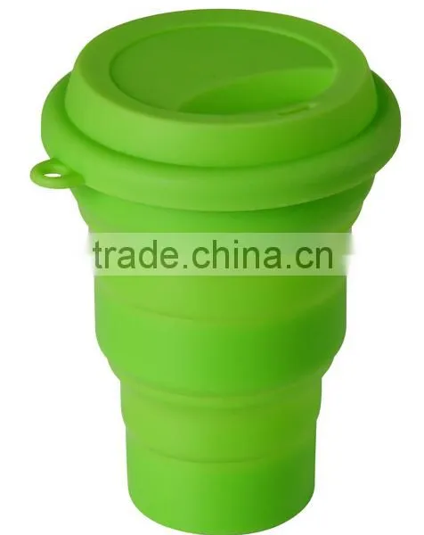 Collapsible Silicone Travel Coffee Tea Cup, Camping Travel Cup BPA Free photo-6