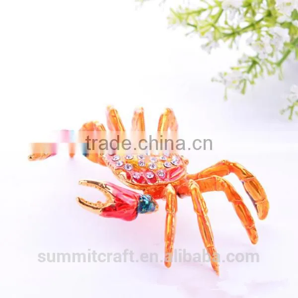 Creative Jewelry Boxes Wholesale Metal Jewelry Box Crab Figurine photo-5