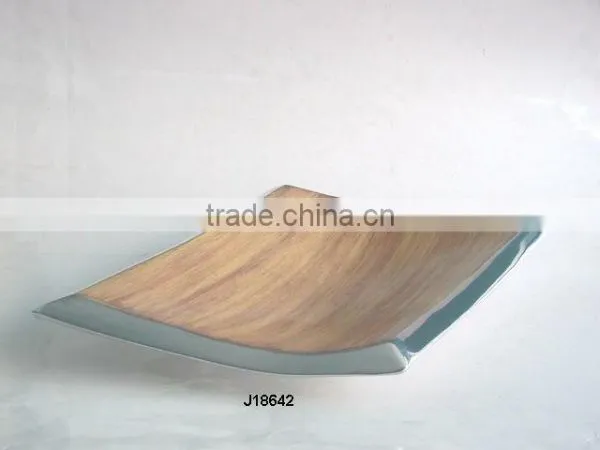 Food safe enamel like wood on Cast Aluminium Enamel Bowl