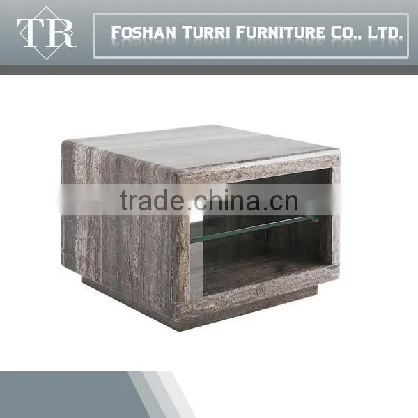 Modern White Iran Travertine Rectangle Center Table photo-5