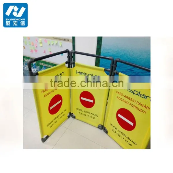 Warning Sign Barricade Barrier in the Construction Site or Elevator Maintenance