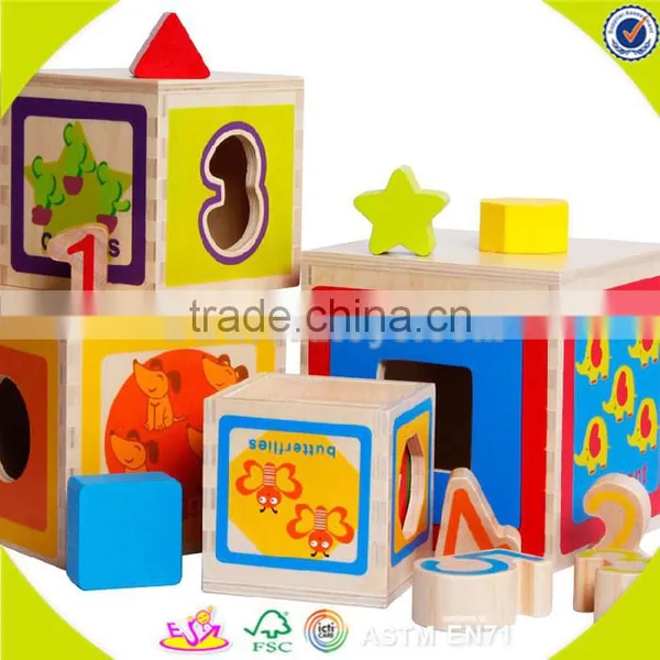 Wholesale Educational Folding Sorting Box,Hot Selling Folding Sorting Box,top Quality Folding Blocks Cup Stack Toy W13D061 photo-3