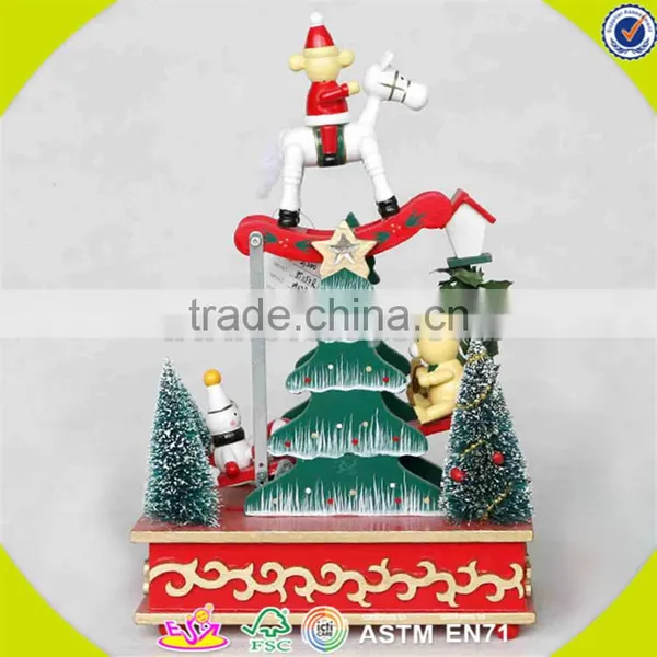Wholesale Baby Wooden Carousel Horse Music Top Fashion Kids Wooden Carousel Horse Music Box W07B011C photo-6
