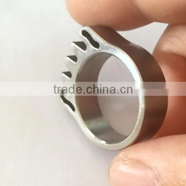 TK-1778 Tactical Gear Survival Tool EDC TC4 Titanium Alloy Self-Defense Ring photo-4
