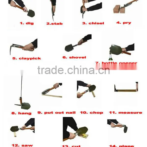 Digging Tools Stainless Steel Shovel Folding Camping Shovel photo-6