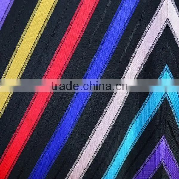Fashion Summer High Waist Rainbow Color Viscose Chevron Stripe Maxi Skirt photo-5