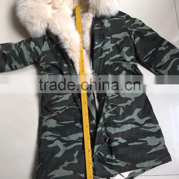 CX-G-P-03C Latest Genuine Raccoon Fur Lined Fashion Fur Parka With Fur Hood photo-5