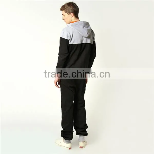 PA0017A Block Hooded Adult 3xl Onesie With Contrast Pocket photo-2