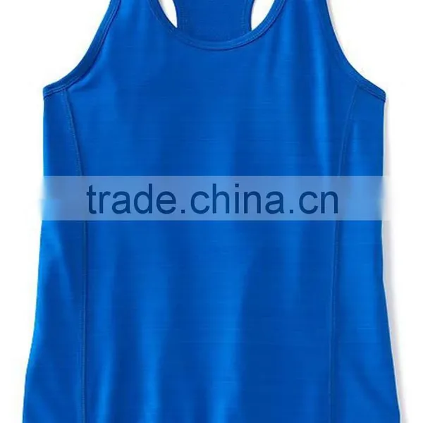 100% Polyester, Interlock, Children Girls Tank Top, Back Side Long