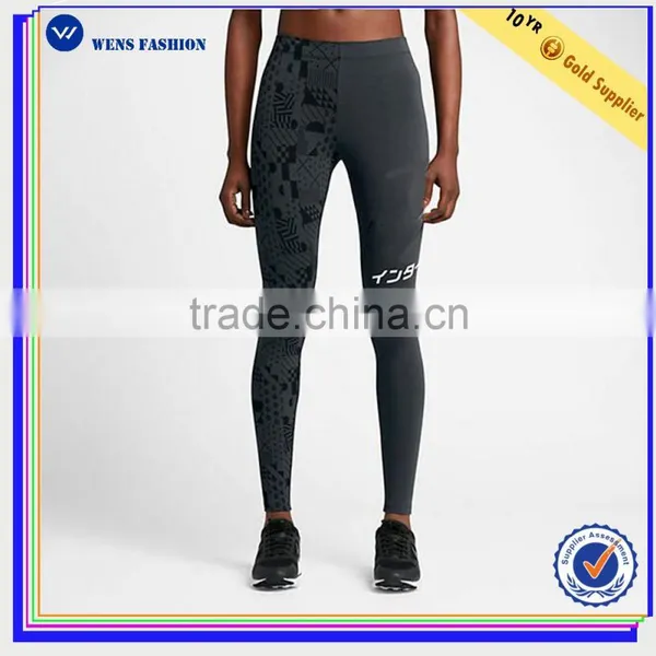 Custom China Printed Sexy Tight Women Sport Cotton/spandex Legging photo-2