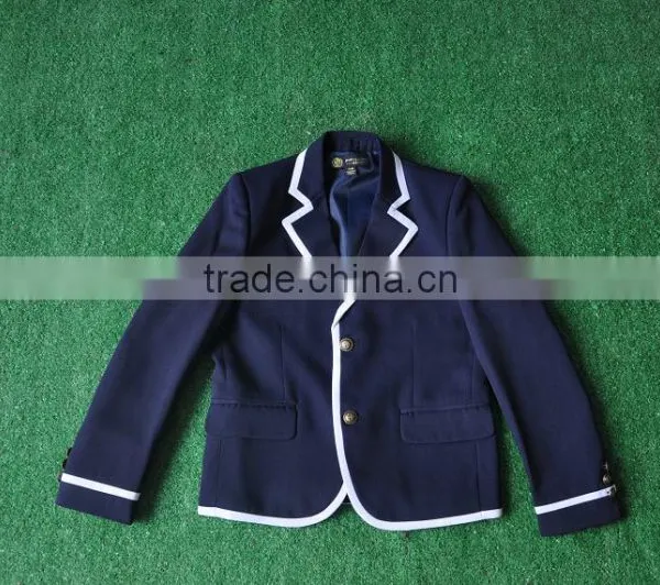 Unisex Primary Navy Blue School Uniform Blazer