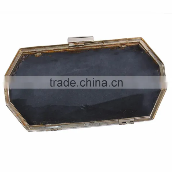 Iron Based Alloy Kiss Clasp Purse Frame Octagon Gold Plated 20.4cm(8") x 11.4cm(4 4/8"), 1 Piece photo-3